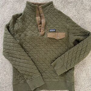 Patagonia Men’s Organic Cotton Olive Snap-T Pullover